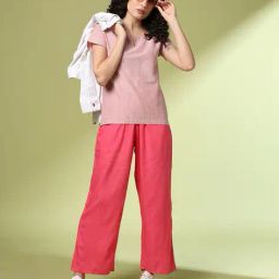 acai Women Straight Fit Pants with Insert Pockets image 1