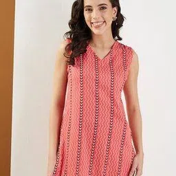 fabclub Women Chevrons Straight Kurti-picture-8