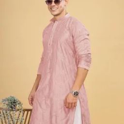 Men Embroidered Regular Fit Long Kurta-picture-15
