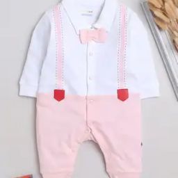 Colourblock Romper with Bow Accent-13