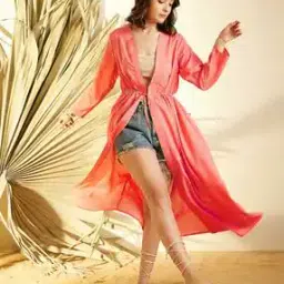 Women Floral Print Regular Fit Front-Open Shrug-3