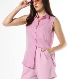 Women Striped Regular Fit Shirt with Patch Pocket-image-20