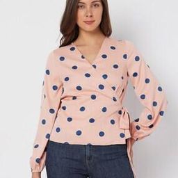 vero moda Polka-Dot Print Wrap Top-picture-40