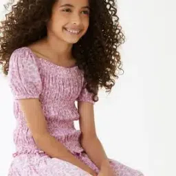 Floral Print Boat-Neck Top-image-67