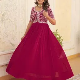 Women Embroidery Gown Dress-picture-43