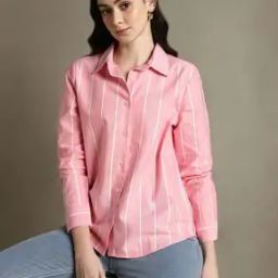 Women Shirt with Spread Collar-image-76