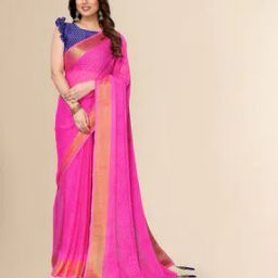 Women Lehriya Print Saree with Contrast Border-picture-16