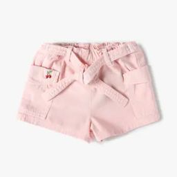 Girls Regular Fit Shorts with Flap Pockets-image-3