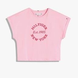tommy hilfiger Girls Brand Print Relaxed Fit Round-Neck T-Shirt-picture-7