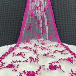 Women Embroidered Dupatta with Tassels -picture-47