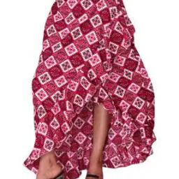 Women A-Line Skirt with Elasticated Waistband-image-111