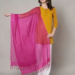Women Woven Dupatta with Tassels-picture-23