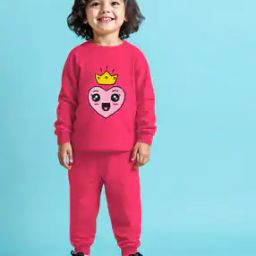 Girls Cartoon Print T-Shirt & Pyjamas Set-image-51