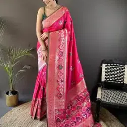 Women Printed Saree with Contrast Border-picture-44