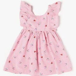 Girls Printed Short-Sleeves Round-Neck Dress-image-88