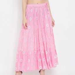 Geometric Print Flared Skirt-picture-11