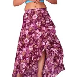 Women Floral Print Ruffled A-Line Skirts -image-13