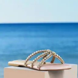 Women Embellished Slip-on Flat Sandals-image-11