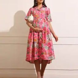 Women Floral Print Fit & Flare Dress-image-1