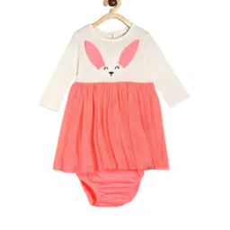 Cotton A-Line Dress with Bloomer-image-75