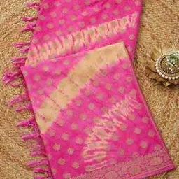 Women Floral Woven Dupatta with Tassels-picture-39