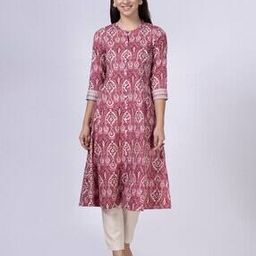 Women Embroidery A-line Kurta-image-2