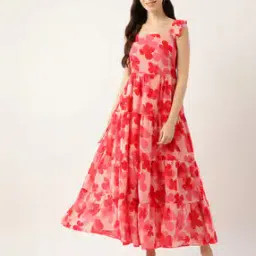 Floral Print Tiered Dress-image-47