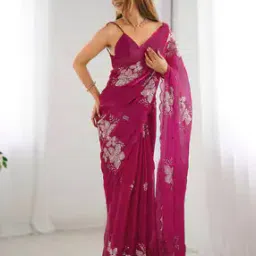 Embroidery Work Silk Saree With Stunning Pallu -image-34