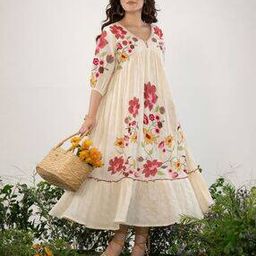 Women Floral Print Fit & Flare Dress-image-1