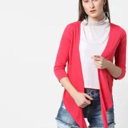 Open-Front Shrug with Dipped Hemline-45