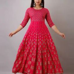 3/4th Sleeves Anarkali Kurta-image-2