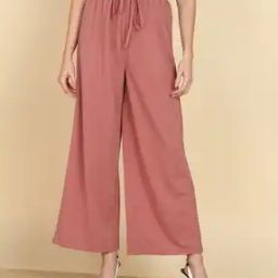 Women Palazzos with Drawstring Waist-image-4