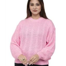 Women Knitted Round-Neck Pullover-image-30