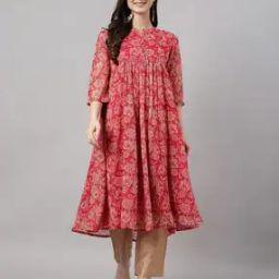 Floral Print Anarkali Kurta-image-86