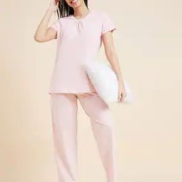Women Round-Neck T-Shirt & Pyjamas Set-picture-36