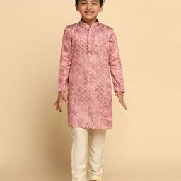 kisah Boy Embroidered Kurta & Pyjamas Set-picture-9