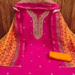 Women Embroidered Unstitched Dress Material-image-56