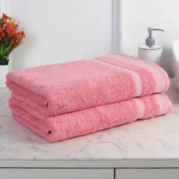 550 GSM Pack of 2 Cotton Bath Towels 55" x 27"-27