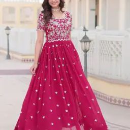 Women Embroidered Flared Kurta-image-81