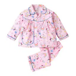 Printed Shirt & Pyjamas Set-image-3