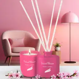 Crystal Collection - Orchard Blossom (Special Combo) Reed Diffuser (100ml) & Scented Candle (150g)-image-2