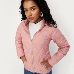Women Quilted Regular Fit Hooded Bomber Jacket-image-52
