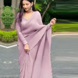 Georgette Saree with Ruffled Border-picture-15