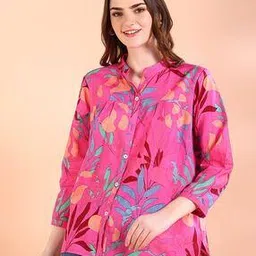 pinktribe Women Printed Loose Fit Shirt-picture-5