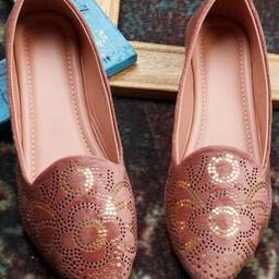 Women Perforated Slip-On Heeled Wedges-15