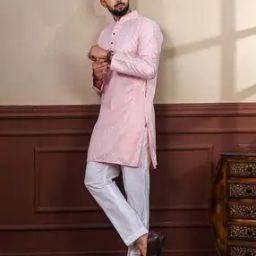 Men Embroidery Long Kurta-image-3