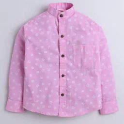 Boys Typographic Print Regular Fit Shirt with Full Sleeves-image-23