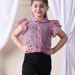 Girls Floral Pants with Top-image-117