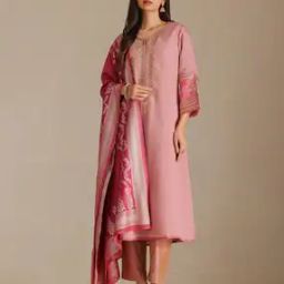 Women Embroidered Straight Kurta Set-image-92