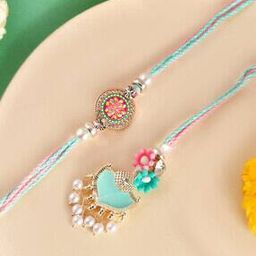 Set of 2 Stone-Studded Bhaiya & Bhabhi Tie-Up Rakhis-22